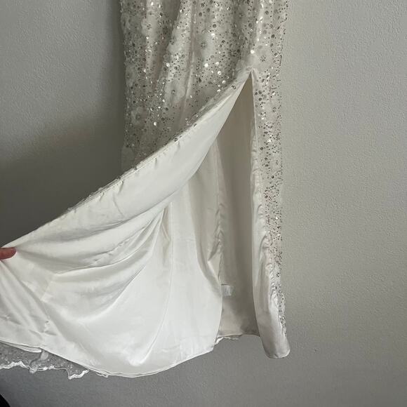 Show Me Your MuMu Love Letter Beaded Embroidered Maxi Skirt with Side Slit - Picture 5 of 8